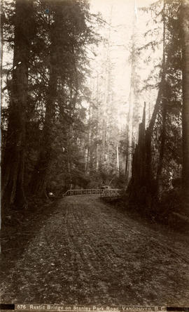 Rustic bridge on Stanley Park Road, Vancouver, B.C.