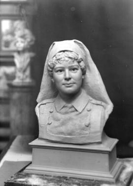 [Clay model for bronze bust of Emily Matthews]
