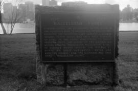 [Hallelujah Point plaque, Stanley Park]