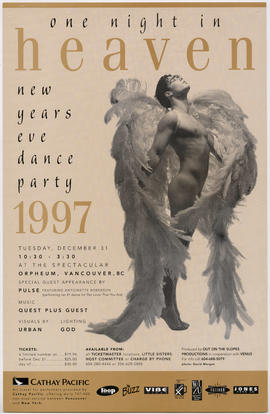 One night in heaven : New Years Eve dance party 1997 : Tuesday, December 31 at the spectacular Or...