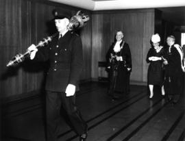 75th anniversary celebration, Mayor A.T. Alsbury, Mrs. A.T. Alsbury, and Rev. W.D. Grant Hollings...