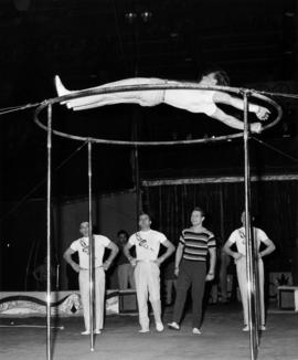 Acrobatics in Moscow Circus performance