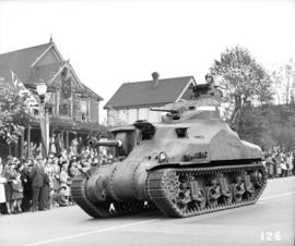 World War II parade on Burrard Street