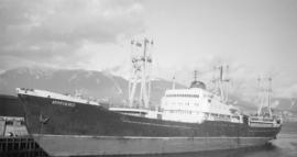 M.S. Amurskles [Russian ship at dock]