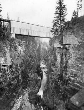 [Bridge across] Canyon, Goat River, B.C.