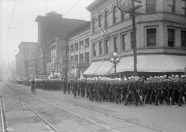 Parade of military personnel