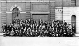 [Group portrait of delegates and guests to Firemen's convention, Victoria, B.C.]