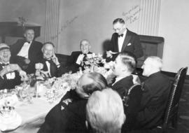 [A group of men at The Honourable E.W. Hamber's birthday dinner]