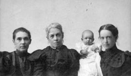 [Head and shoulders portrait of Kate Taylor Cooley, Amy L. Taylor, Katherine Amy Baker, and Edith...