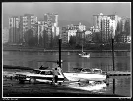 Winter [boat] launch at [Burrard Civic Marina]